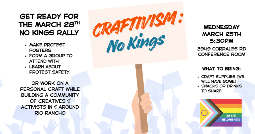 Craftivism-Make Posters for the No Kings Rally