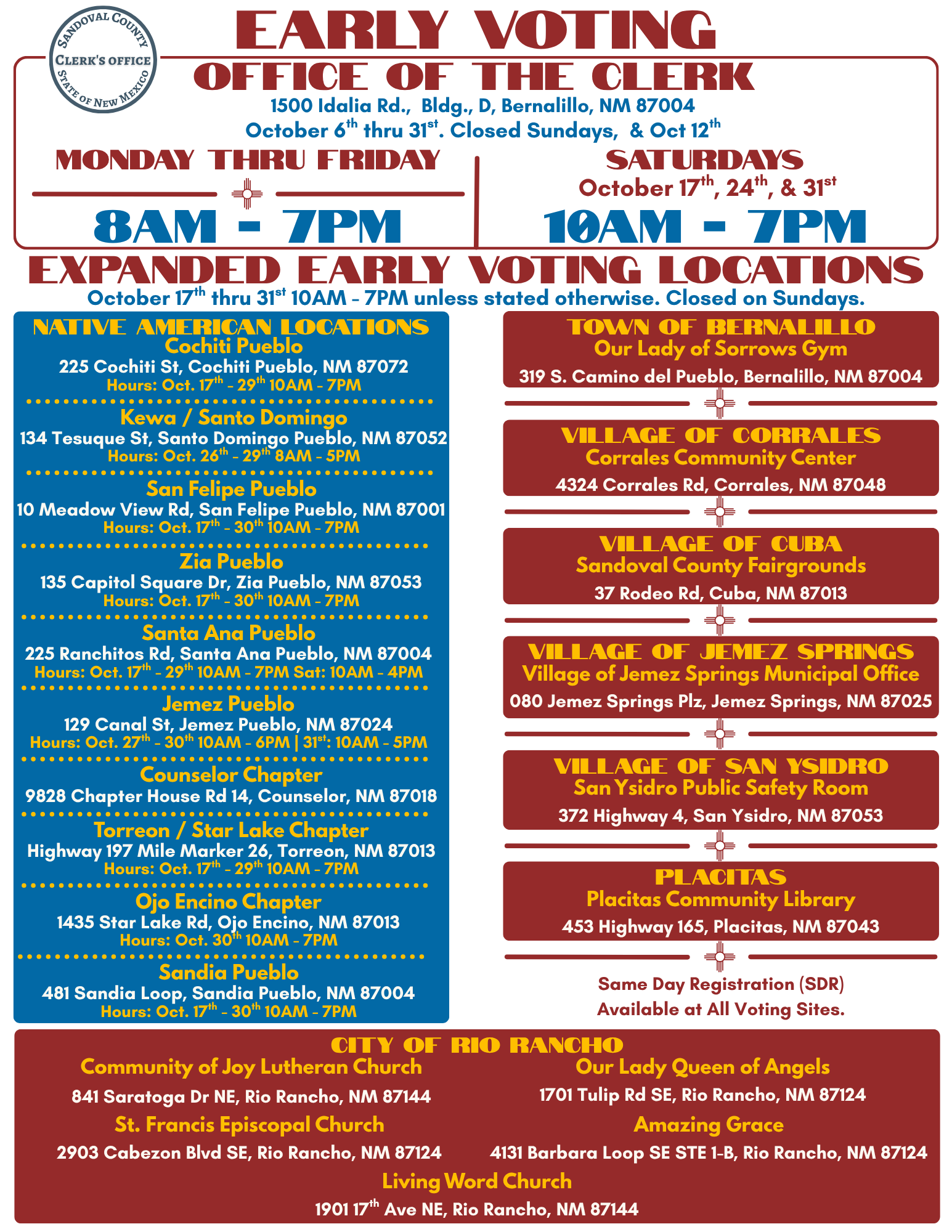 Sandoval County Election Sites
